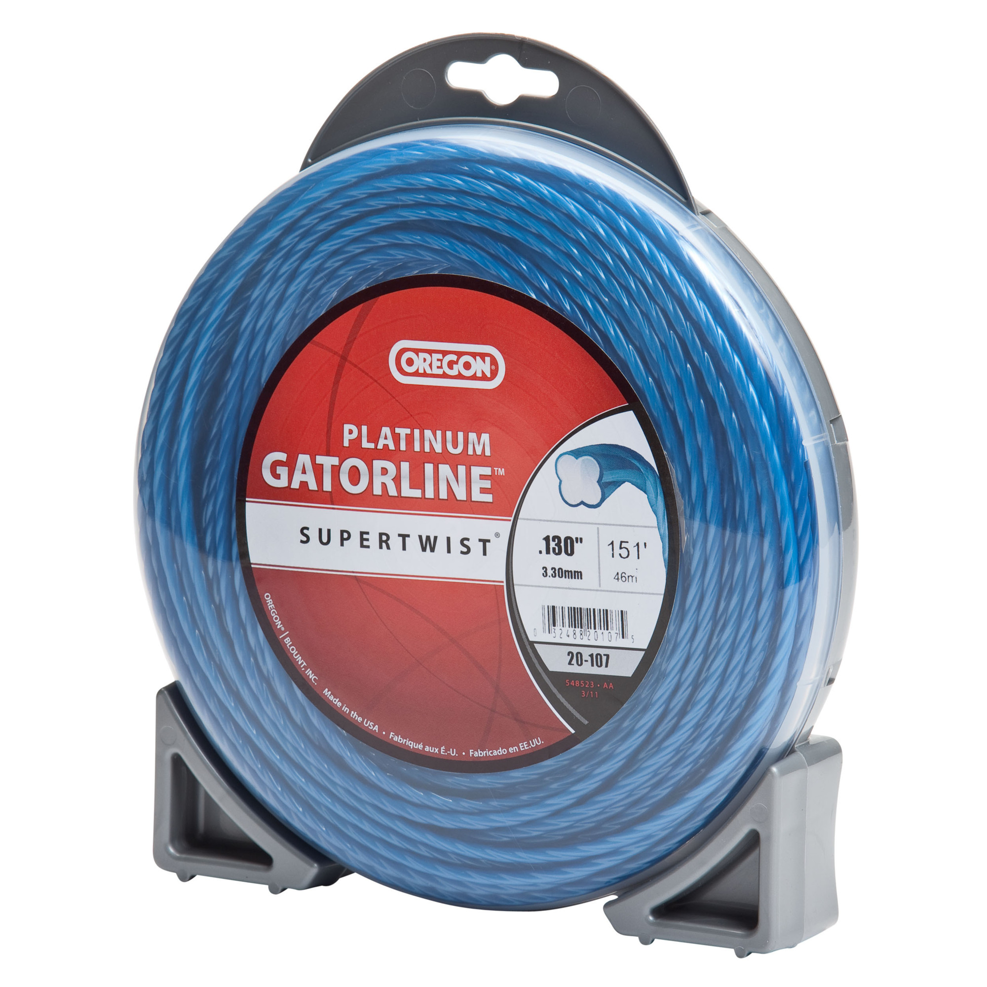 Oregon, Platinum Magnum Gatorline Trimmer Line, Line Diameter 0.13 in, Line Length 151 ft, Model# 20-107